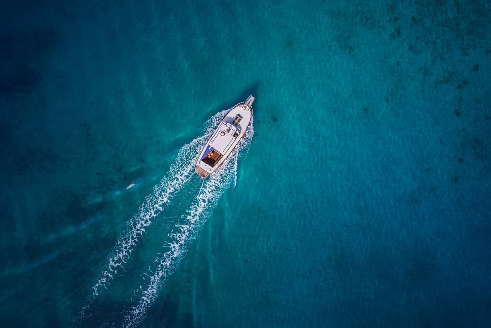 Aerial View Of A Boat